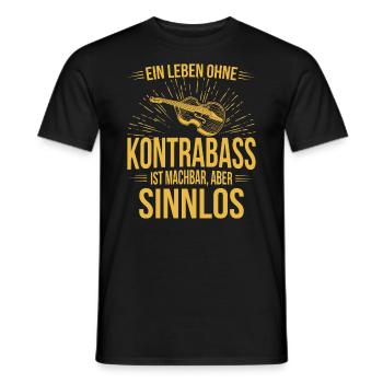 Kontrabass Kontrabassspieler Kontrabassist - Männer T-Shirt - Schwarz - Vorne - AI Model Male 178 light (178cm)