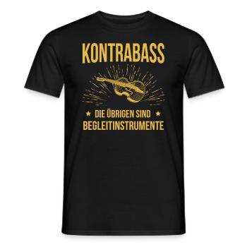 Kontrabass Kontrabassspieler Kontrabassist - Männer T-Shirt - Schwarz - Vorne - AI Model Male 178 light (178cm)