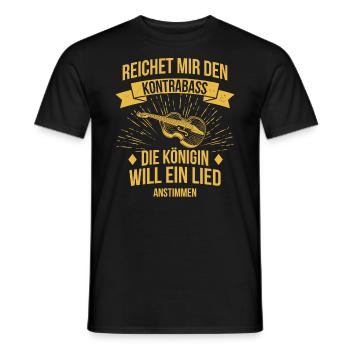 Kontrabass Kontrabassspieler Kontrabassist - Männer T-Shirt - Schwarz - Vorne - AI Model Male 178 light (178cm)