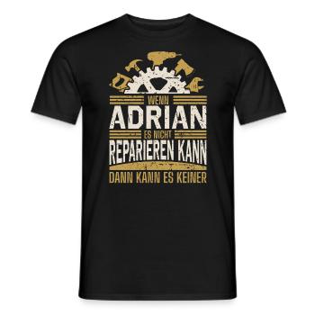 Adrian Name Geschenk Geburtstag - Männer T-Shirt - Schwarz - Vorne - AI Model Male 178 light (178cm)