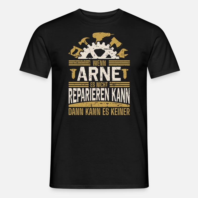 Arne Name Geschenk Geburtstag - Männer T-Shirt - Schwarz