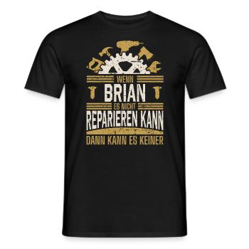 Brian Name Geschenk Geburtstag - Männer T-Shirt - Schwarz - Vorne - AI Model Male 178 light (178cm)