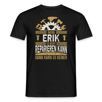 Erik Name Geschenk Geburtstag - Männer T-Shirt - Schwarz - Vorne - AI Model Male 178 light (178cm)