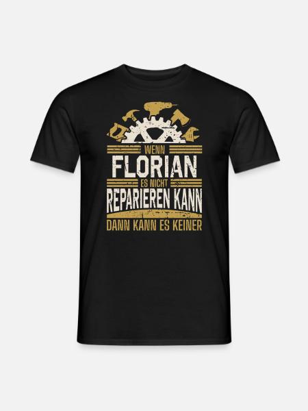 Florian Name Geschenk Geburtstag - Männer T-Shirt - Schwarz