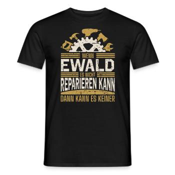 Ewald Name Geschenk Geburtstag - Männer T-Shirt - Schwarz - Vorne - AI Model Male 178 light (178cm)