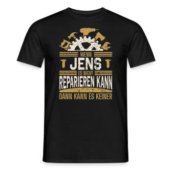 Jens Name Geschenk Geburtstag - Männer T-Shirt - Schwarz - Vorne - AI Model Male 178 light (178cm)