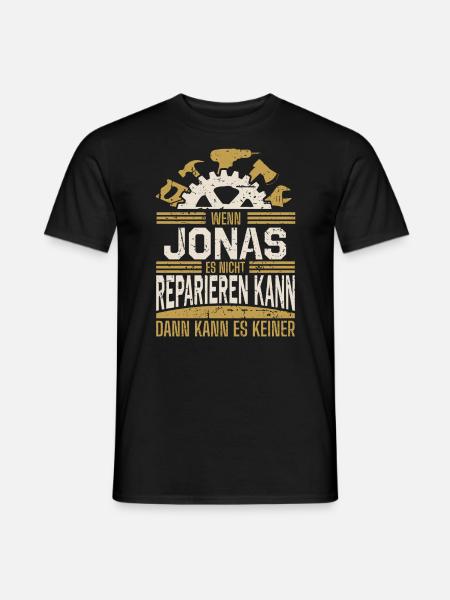 Jonas Name Geschenk Geburtstag - Männer T-Shirt - Schwarz