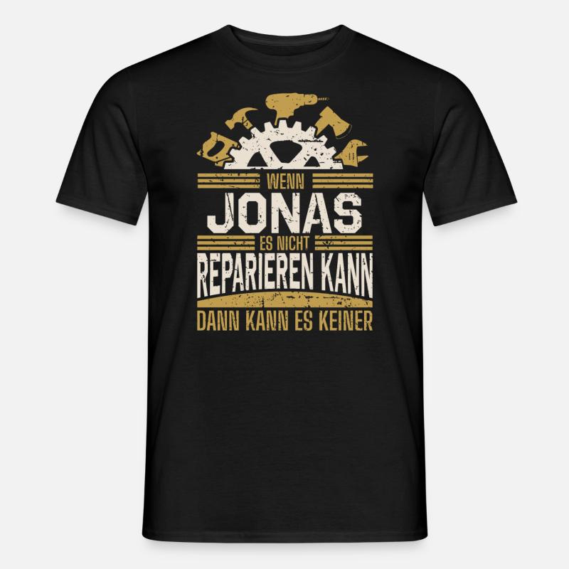 Jonas Name Geschenk Geburtstag - Männer T-Shirt - Schwarz