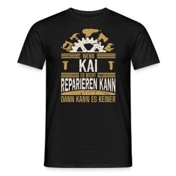 Kai Name Geschenk Geburtstag - Männer T-Shirt - Schwarz - Vorne - AI Model Male 178 light (178cm)