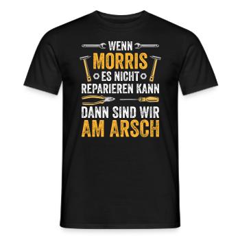 Lustiges Morris Handwerker Heimwerker Sprüche - Männer T-Shirt - Schwarz - Vorne - AI Model Male 178 light (178cm)