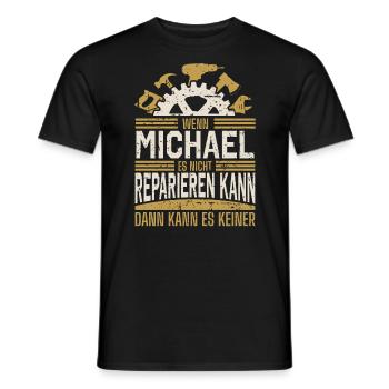 Michael Name Geschenk Geburtstag - Männer T-Shirt - Schwarz - Vorne - AI Model Male 178 light (178cm)