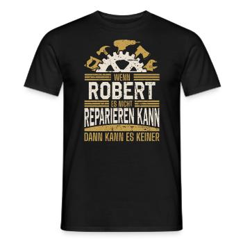 Robert Name Geschenk Geburtstag - Männer T-Shirt - Schwarz - Vorne - AI Model Male 178 light (178cm)