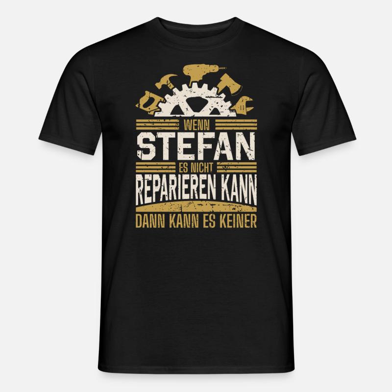 Stefan Name Geschenk Geburtstag - Männer T-Shirt - Schwarz