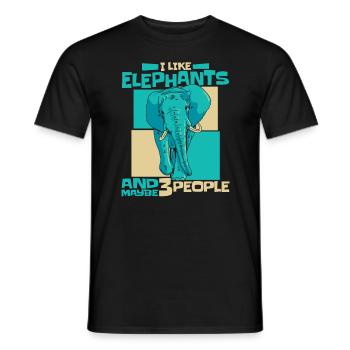Elefant Tier Elefanten Zoo - Männer T-Shirt - Schwarz - Vorne - AI Model Male 178 light (178cm)