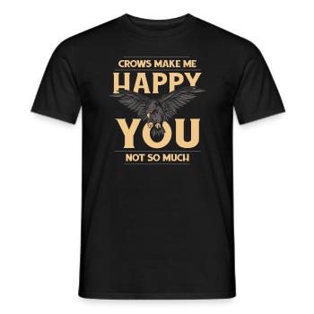 Rabe Raben Krähe Krähen Vogel Tier - Männer T-Shirt - Schwarz - Vorne - AI Model Male 178 light (178cm)