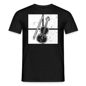 Violon Violoniste Violoniste - T-shirt homme - noir - Devant - AI Model Male 178 light (178cm)