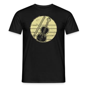 Violin Violinist Violinist - Men's T-Shirt - black - Front - AI Model Male 178 light (178cm)