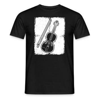 Violin Violinist Violinist - Men's T-Shirt - black - Front - AI Model Male 178 light (178cm)