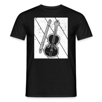 Violin Violinist Violinist - Men's T-Shirt - black - Front - AI Model Male 178 light (178cm)