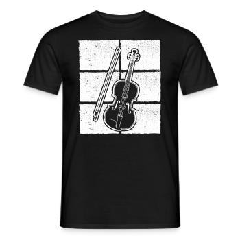 Violon Violoniste Violoniste - T-shirt homme - noir - Devant - AI Model Male 178 light (178cm)