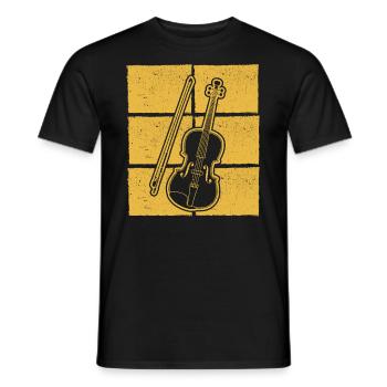 Violin Violinist Violinist - Men's T-Shirt - black - Front - AI Model Male 178 light (178cm)
