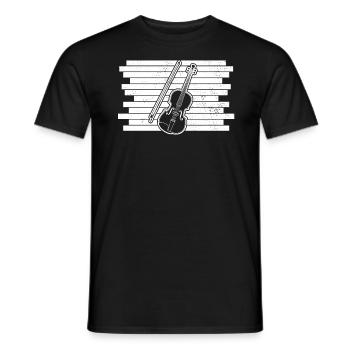 Violon Violoniste Violoniste - T-shirt homme - noir - Devant - AI Model Male 178 light (178cm)