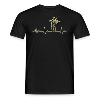 Violin Violinist Violinist - Men's T-Shirt - black - Front - AI Model Male 178 light (178cm)