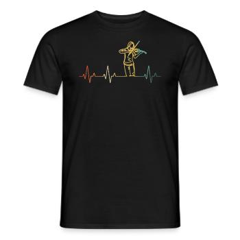Violin Violinist Violinist - Men's T-Shirt - black - Front - AI Model Male 178 light (178cm)