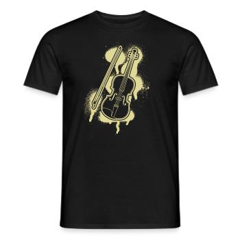 Violin Violinist Violinist - Men's T-Shirt - black - Front - AI Model Male 178 light (178cm)