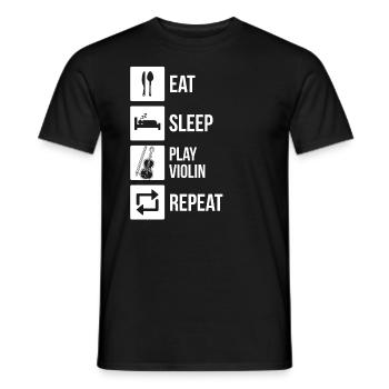 Violin Violinist Violinist - Men's T-Shirt - black - Front - AI Model Male 178 light (178cm)