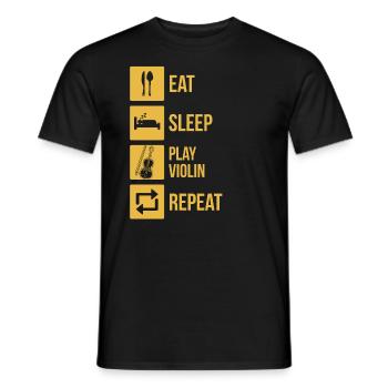 Violon Violoniste Violoniste - T-shirt homme - noir - Devant - AI Model Male 178 light (178cm)