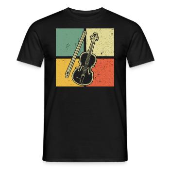 Violin Violinist Violinist - Men's T-Shirt - black - Front - AI Model Male 178 light (178cm)