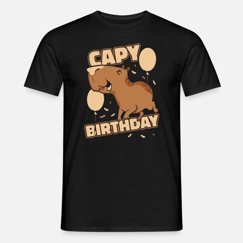 Capybara Nagetier Tier - Männer T-Shirt - Schwarz