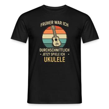 Ukulele Ukulele-Spieler Ukulelist - Männer T-Shirt - Schwarz - Vorne - AI Model Male 178 light (178cm)