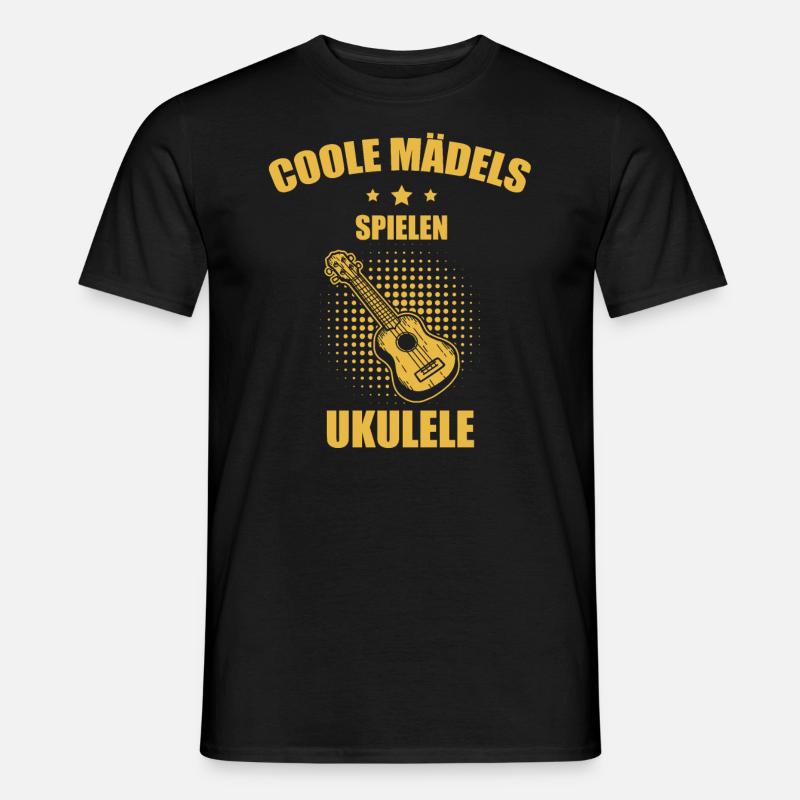 Ukulele Ukulele-Spieler Ukulelist - Männer T-Shirt - Schwarz