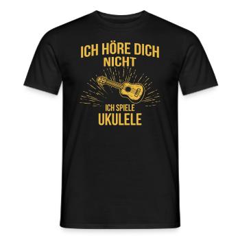 Ukulele Ukulele-Spieler Ukulelist - Männer T-Shirt - Schwarz - Vorne - AI Model Male 178 light (178cm)