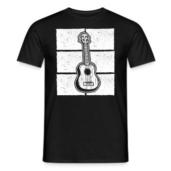 Ukulélé Joueur de ukulélé Ukuléléliste - T-shirt homme - noir - Devant - AI Model Male 178 light (178cm)