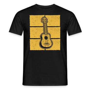 Ukulélé Joueur de ukulélé Ukuléléliste - T-shirt homme - noir - Devant - AI Model Male 178 light (178cm)