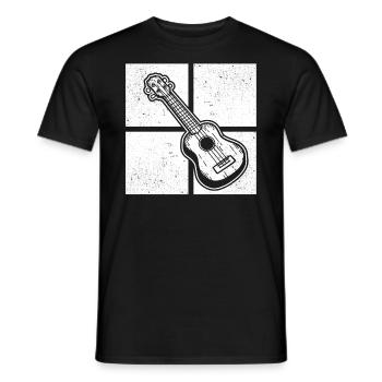 Ukulélé Joueur de ukulélé Ukuléléliste - T-shirt homme - noir - Devant - AI Model Male 178 light (178cm)