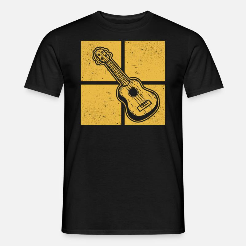 Ukulele Ukulele-Spieler Ukulelist - Männer T-Shirt - Schwarz