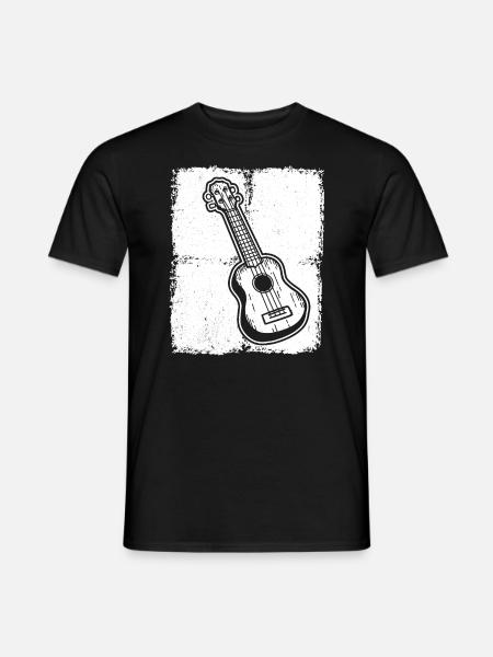 Ukulele Ukulele-Spieler Ukulelist - Männer T-Shirt - Schwarz