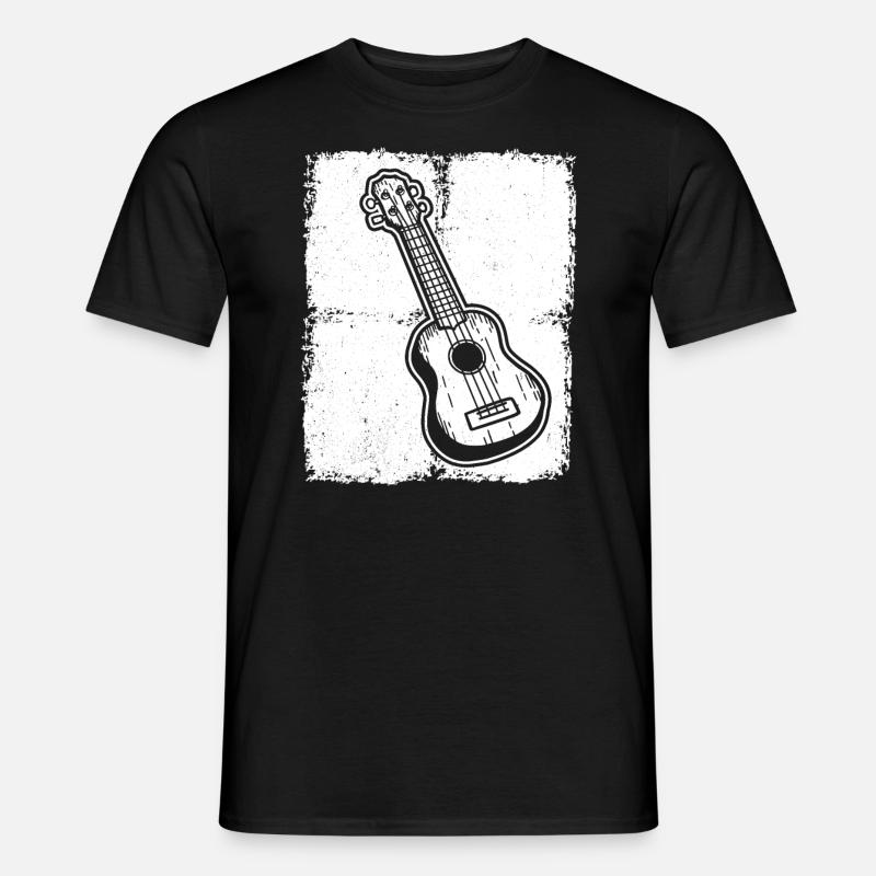 Ukulele Ukulele-Spieler Ukulelist - Männer T-Shirt - Schwarz
