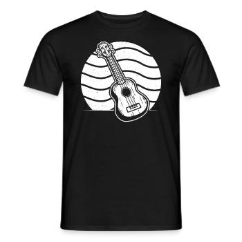 Ukulele Ukulele Player Ukulelist - Men's T-Shirt - black - Front - AI Model Male 178 light (178cm)