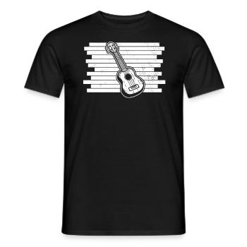Ukulélé Joueur de ukulélé Ukuléléliste - T-shirt homme - noir - Devant - AI Model Male 178 light (178cm)