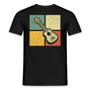 Ukulélé Joueur de ukulélé Ukuléléliste - T-shirt homme - noir - Devant - AI Model Male 178 light (178cm)