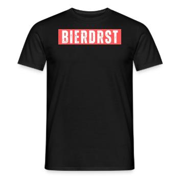 Bierdurst Bierdrst Bier Weizen Schreibweise Logo - Männer T-Shirt - Schwarz - Vorne - AI Model Male 178 light (178cm)