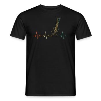 Ukulélé Joueur de ukulélé Ukuléléliste - T-shirt homme - noir - Devant - AI Model Male 178 light (178cm)