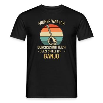 Banjo Banjospieler Banjoist - Männer T-Shirt - Schwarz - Vorne - AI Model Male 178 light (178cm)