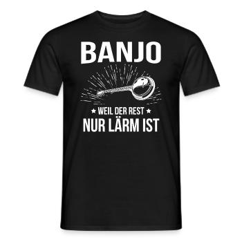 Banjo Banjospieler Banjoist - Männer T-Shirt - Schwarz - Vorne - AI Model Male 178 light (178cm)