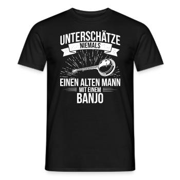 Banjo Banjospieler Banjoist - Männer T-Shirt - Schwarz - Vorne - AI Model Male 178 light (178cm)